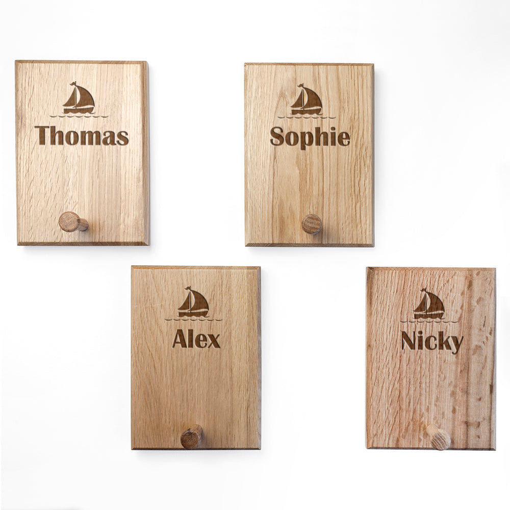 Personalised Ship Peg Hook