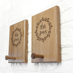 Personalised Couples Wreath Peg Hook Set