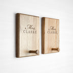 Personalised Stylish Couples Peg Hook Set