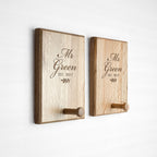 Personalised Established Couples Peg Hook Set
