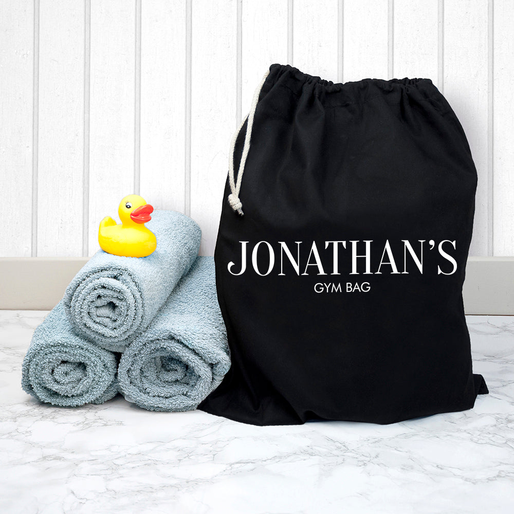 Personalised Black Boot Bag