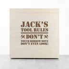 Personalised His Tools His Rules Tool Box