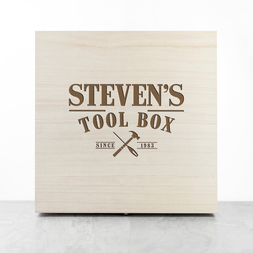 Personalised Wooden Tool Box