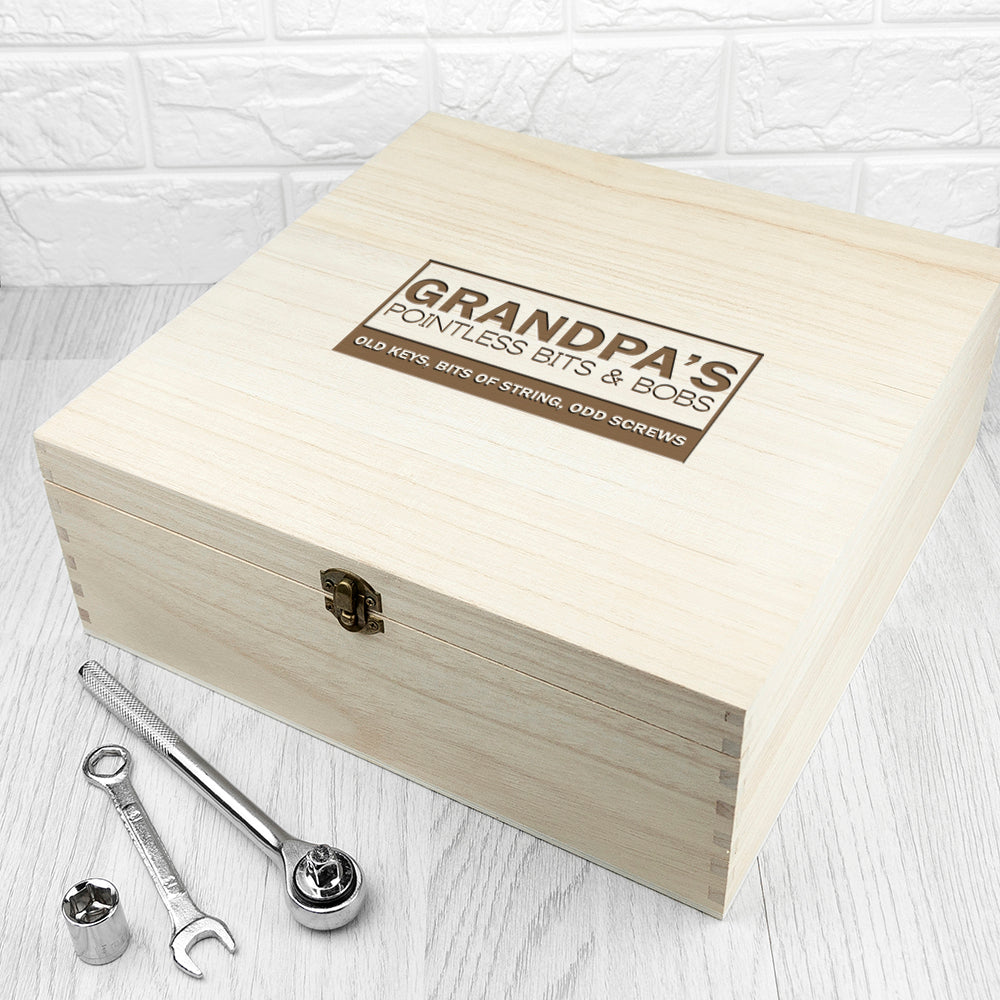 Personalised His Pointless Bits & Bobs Box