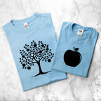 Personalised Daddy and Me Apple Blue T-Shirts