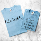 Personalised Daddy and Me Cuties Blue T-Shirts