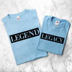 Personalised Daddy and Me Legendary Blue T-Shirts