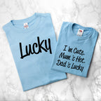 Personalised Daddy and Me Lucky Blue T-Shirts
