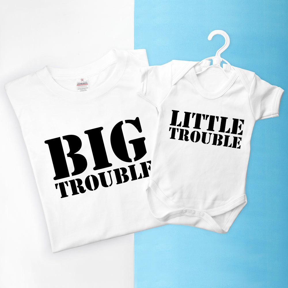 Personalised Daddy and Me Here Comes Trouble Set