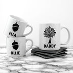 Personalised Daddy & Me Acorn Mugs