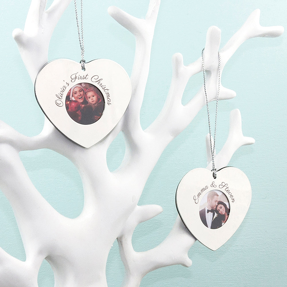 Personalised Heart Photo Frame Decoration
