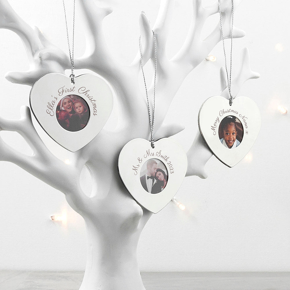 Personalised Heart Photo Frame Decoration
