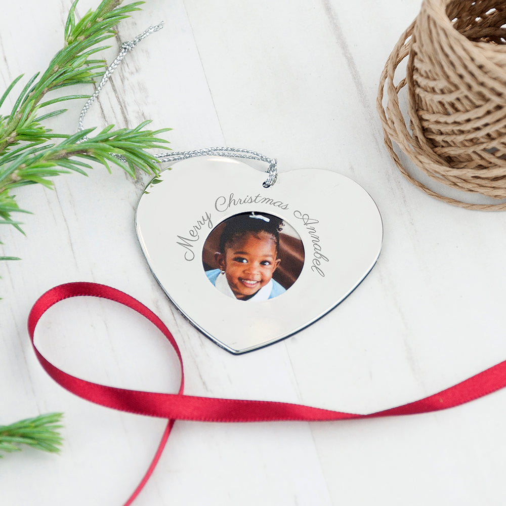 Personalised Heart Photo Frame Decoration