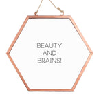Personalised Hexagon Copper Mirror