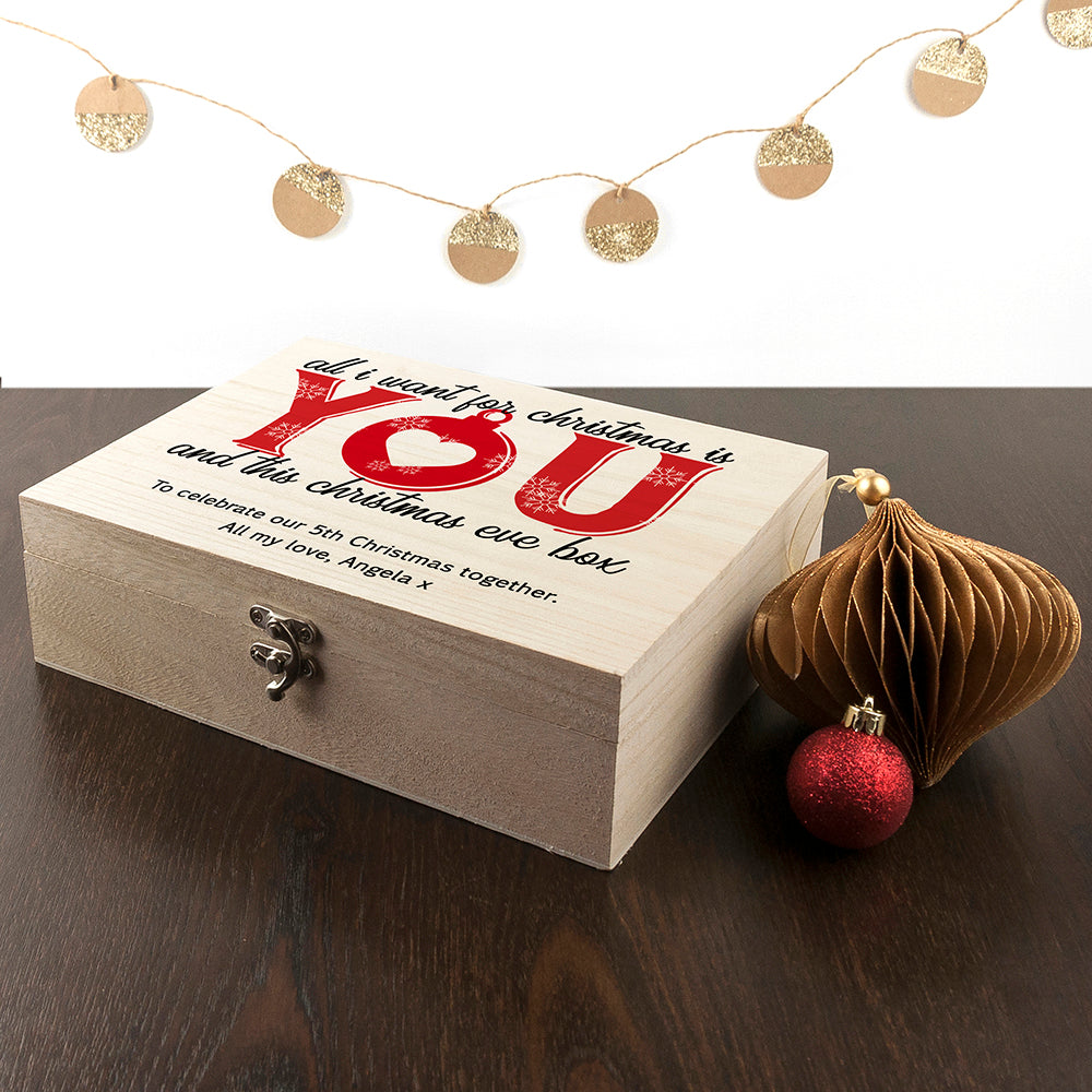 Personalised Romantic Couples Christmas Eve Box