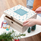 Personalised Ice Blue Snowflake Christmas Eve Box