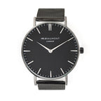 Personalised Men's Metallic Charcoal Grey Watch With Black Face