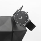 Personalised Men's Metallic Charcoal Grey Watch With Black Face