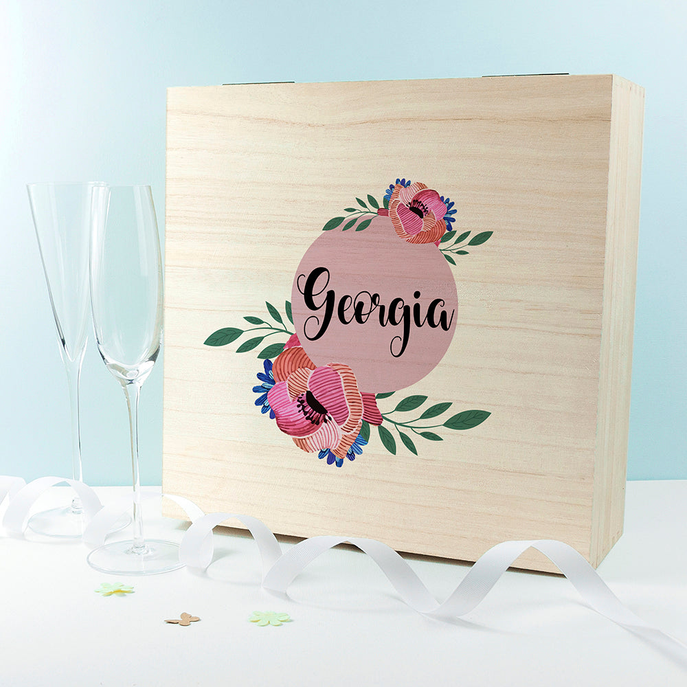 Personalised Blooming Flower Bridesmaid Box
