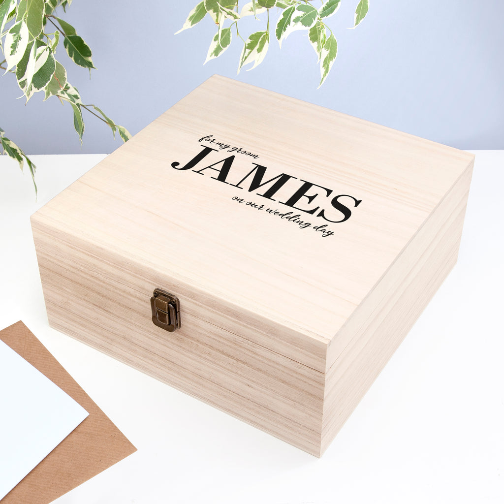 Personalised For My Groom on Our Wedding Day Box