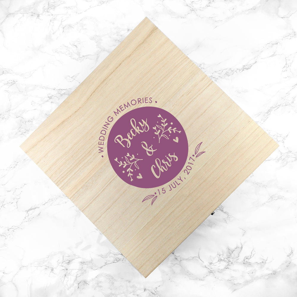 Personalised Wedding Memory Box
