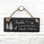 Personalised We Believe Slate Hanging Sign