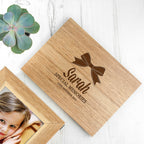 Personalised Baby's Special Memories Midi Oak Photo Cube Keepsake Box