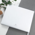 Personalised White Leather Wedding Guest Book