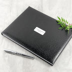 Personalised Black Leather Memoriam Book