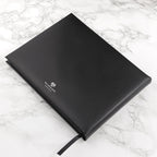 Personalised Black Leather Visitors Book