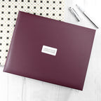 Personalised Burgundy Leather Visitors Book