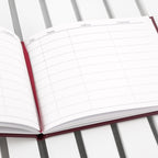Personalised Burgundy Leather Visitors Book