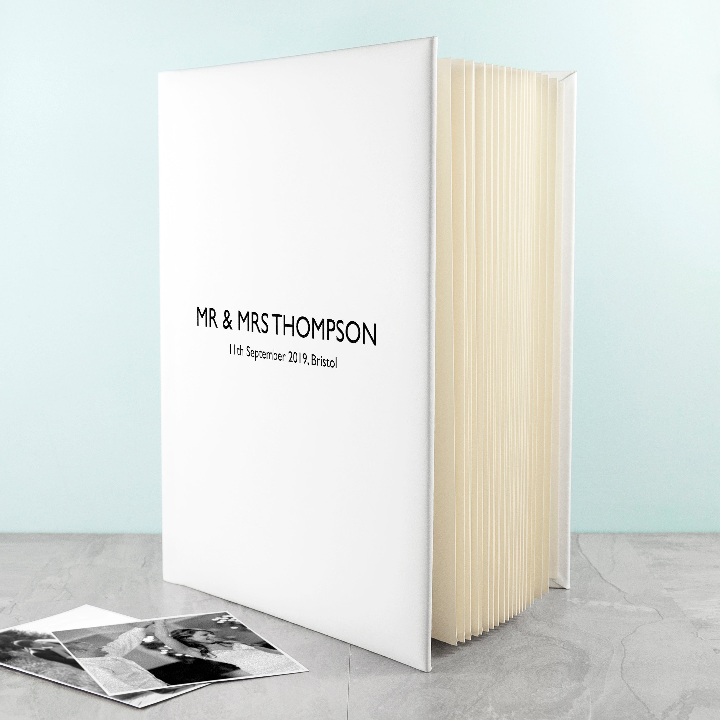 White Leather Photo Album