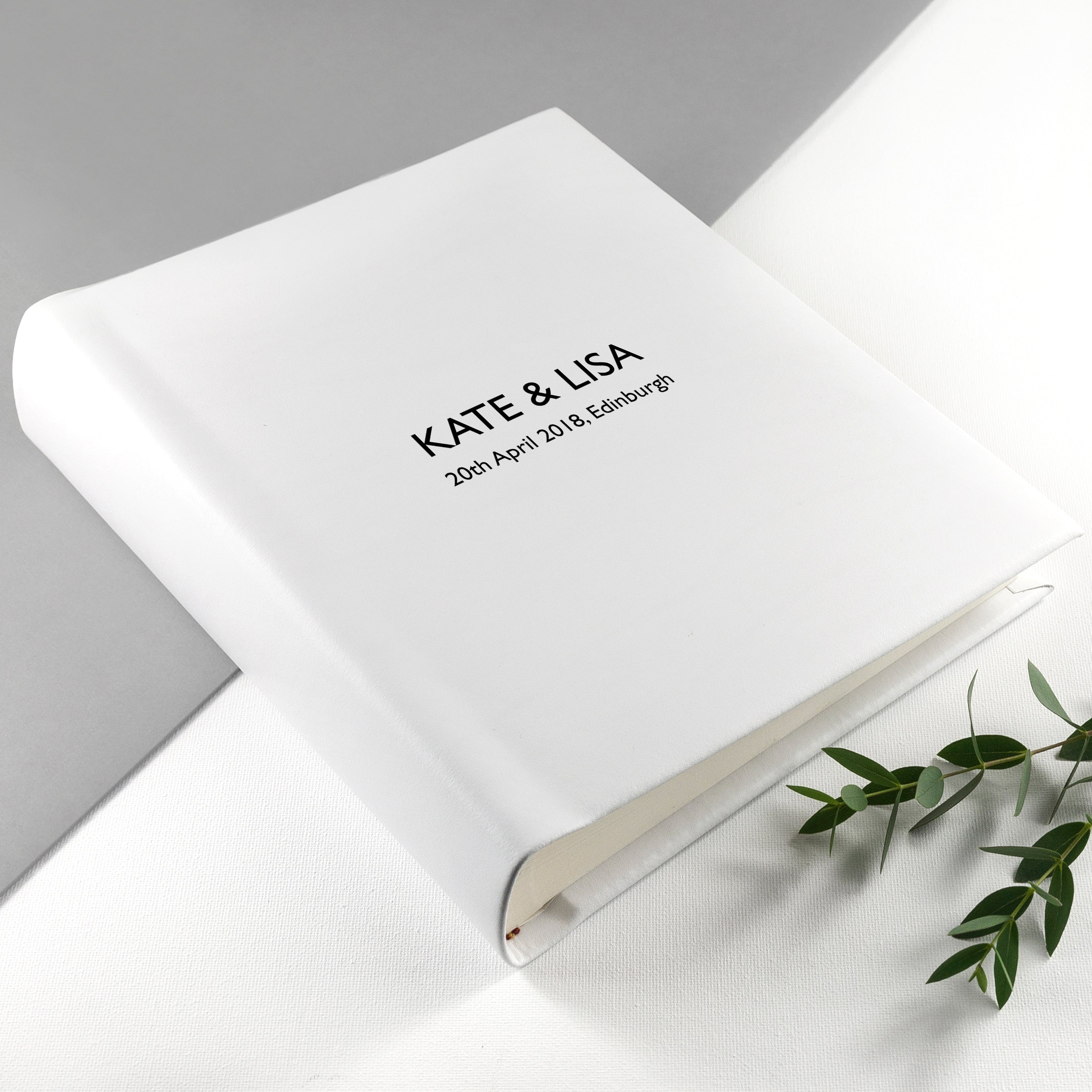 White Leather Photo Album