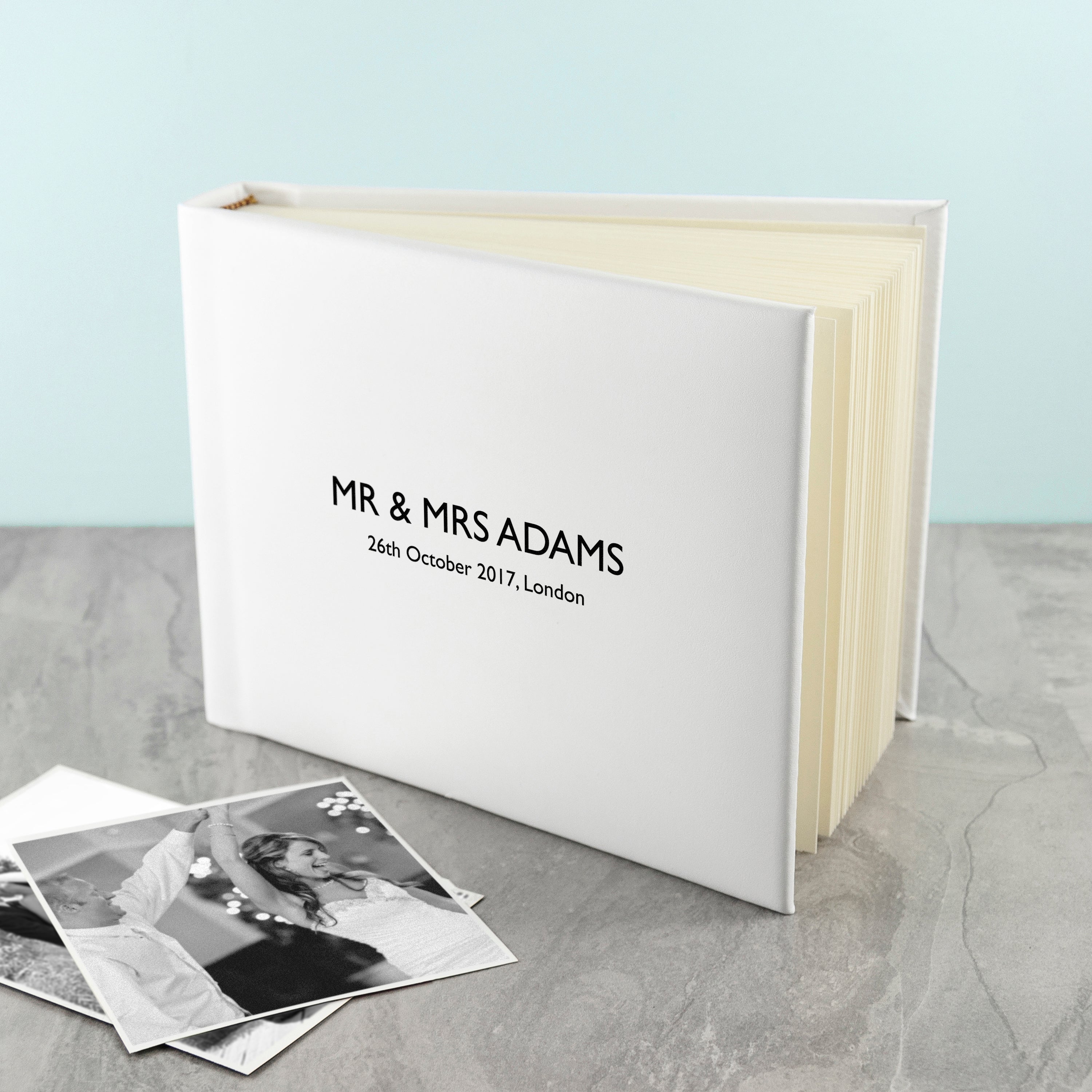 White Leather Photo Album