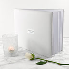 Personalised White Leather Memoriam Book