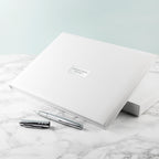 Personalised White Leather Memoriam Book