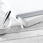Personalised White Leather Memoriam Book