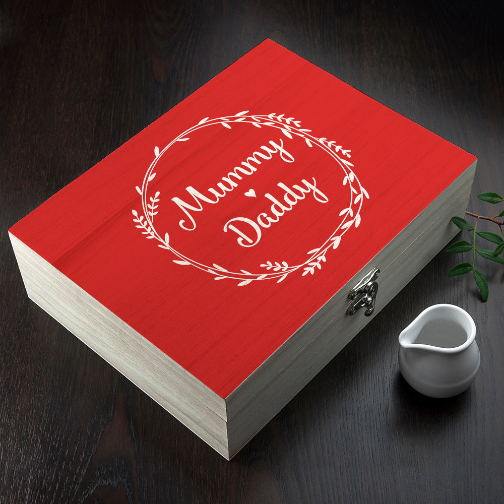 Personalised Romantic Wreath Tea Box