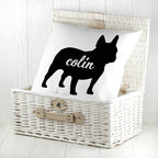 Personalised Bulldog Silhouette Cushion Cover
