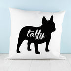 Personalised Bulldog Silhouette Cushion Cover