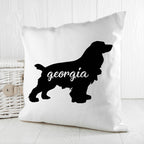 Personalised Cocker Spaniel Silhouette Cushion Cover