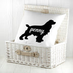 Personalised Cocker Spaniel Silhouette Cushion Cover