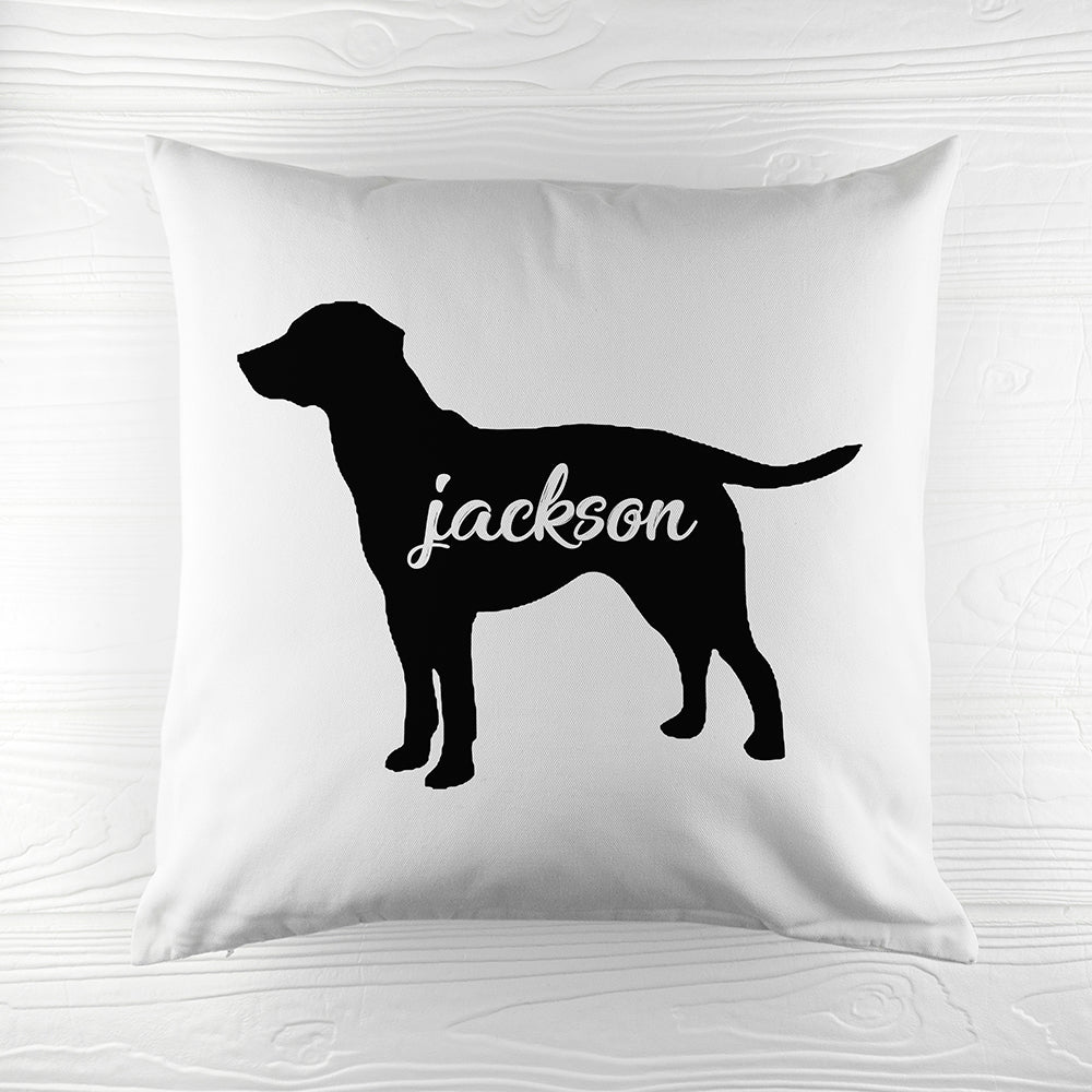 Personalised Labrador Silhouette Cushion Cover