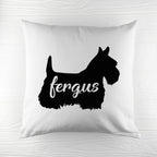 Personalised Scottish Terrier Silhouette Cushion Cover