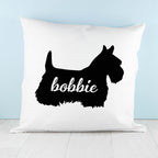 Personalised Scottish Terrier Silhouette Cushion Cover
