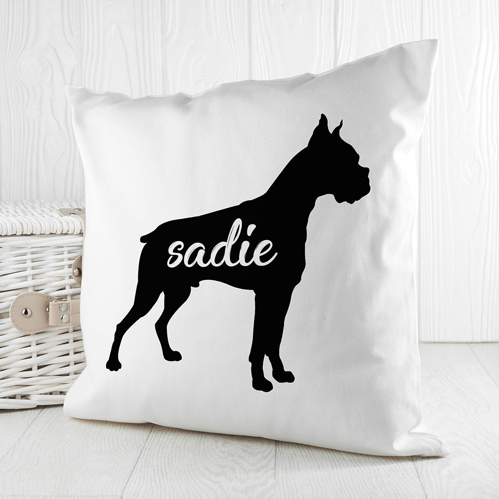 Personalised Boxer Silhouette Cushion Cover