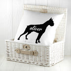 Personalised Boxer Silhouette Cushion Cover