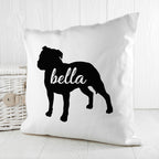 Personalised Staffordshire Terrier Silhouette Cushion Cover