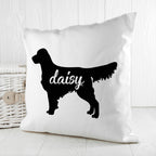 Personalised Golden Retriever Silhouette Cushion Cover